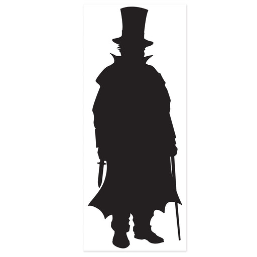 Villain Silhouette – 30" x 6' – (1/Pkg) by Beistle for Sherlock Holmes Door Covers
