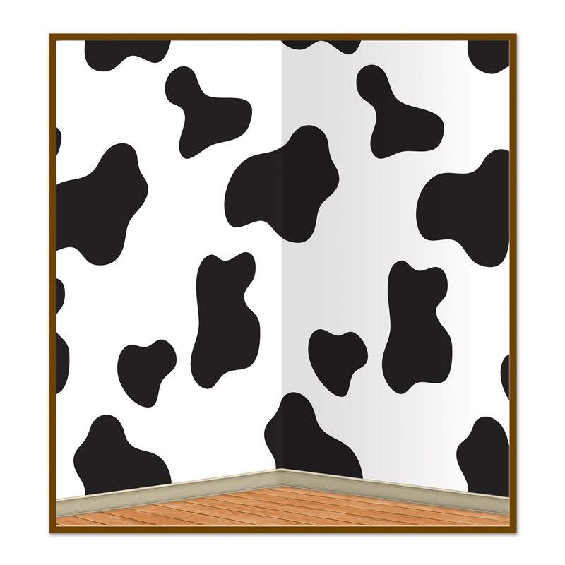 Cow Print Backdrop – 4' x 30' – (1/Pkg) by Beistle for Farm Backdrops