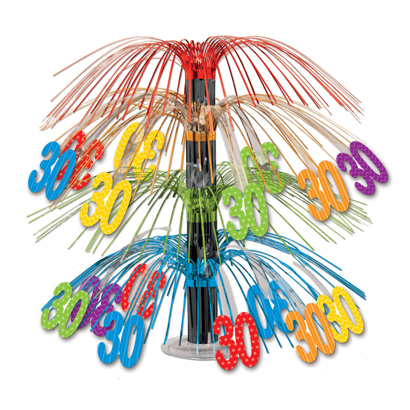 "30" Cascade Centerpiece – 18" – (1/Pkg) by Beistle for Birthday-Age Specific Icon Cascades