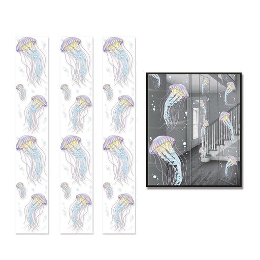 Jellyfish Party Panels – 12" x 6' – (3/Pkg) by Beistle for Under The Sea Party Panels