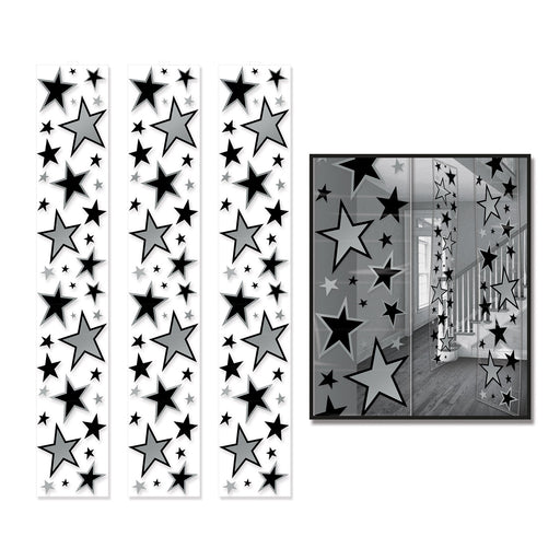 Star Party Panels – 12" x 6' – (3/Pkg) by Beistle for Awards Night Party Panels