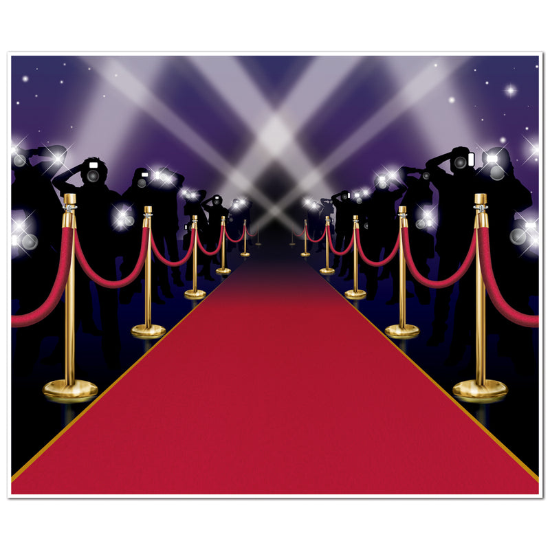 Red Carpet Insta-Mural Photo Op – 5' x 6' – (1/Pkg) by Beistle for Awards Night Insta-Murals