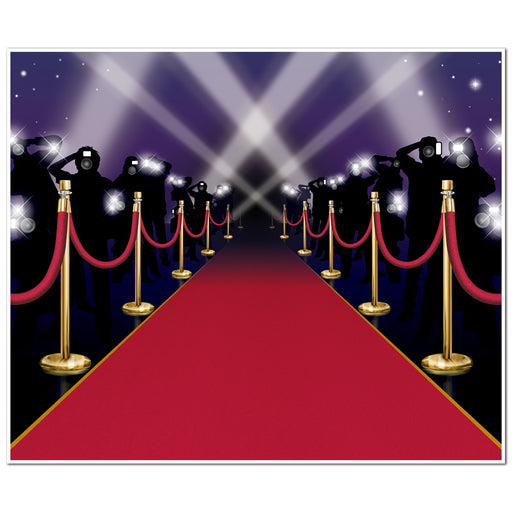 Red Carpet Insta-Mural Photo Op – 5' x 6' – (1/Pkg) by Beistle for Awards Night Insta-Murals