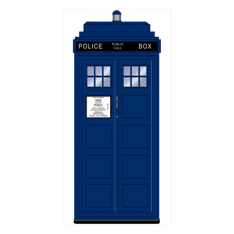 Police Call Box Door Cover – 6' x 30" – (1/Pkg) by Beistle for British Door Covers
