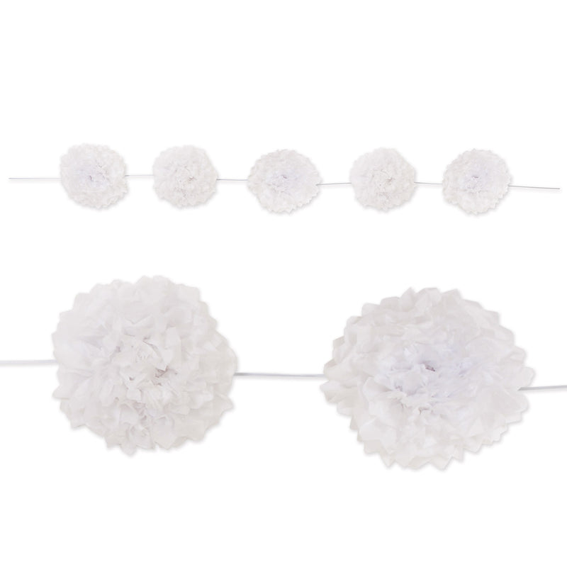 Tissue Flower Garland – 10" x 8' – (1/Pkg) by Beistle for Wedding Tissue