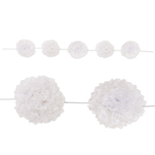 Tissue Flower Garland – 10" x 8' – (1/Pkg) by Beistle for Wedding Tissue