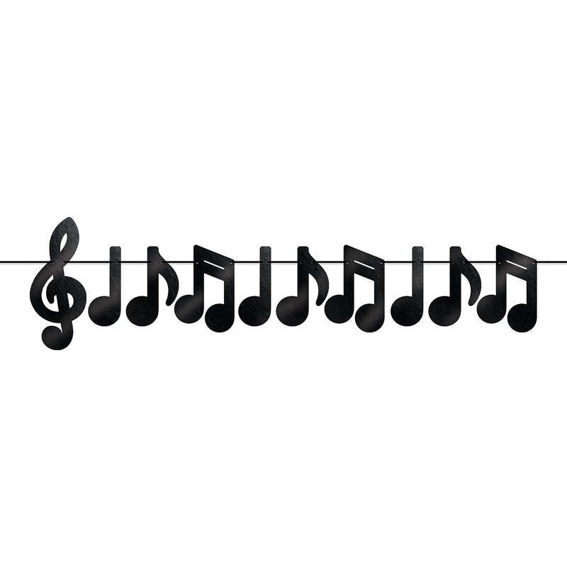 Foil Musical Notes Streamer – 13¾" x 6' – (1/Pkg) by Beistle for Music Streamers