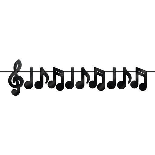 Foil Musical Notes Streamer – 13¾" x 6' – (1/Pkg) by Beistle for Music Streamers