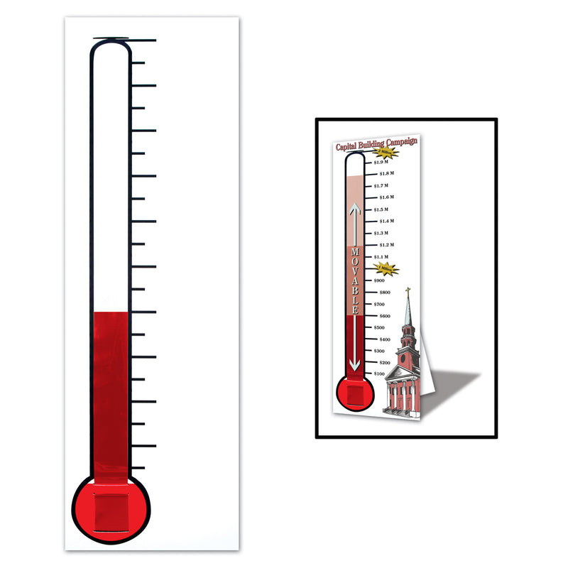 Moveable Thermometer StandOut – 6' x 24" by Beistle for General Occasion Signs