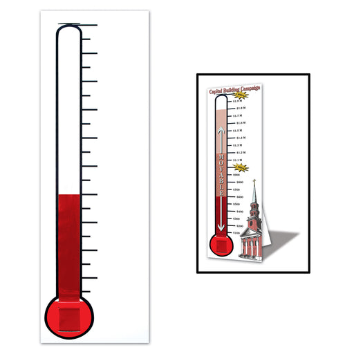 Moveable Thermometer StandOut – 6' x 24" by Beistle for General Occasion Signs