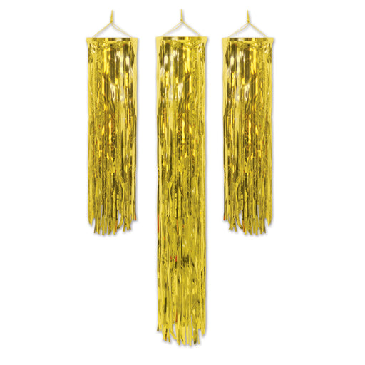 1-Ply Mini Gleam 'N Columns – Asstd – (3/Pkg) by Beistle for General Occasion Columns and Chandeliers