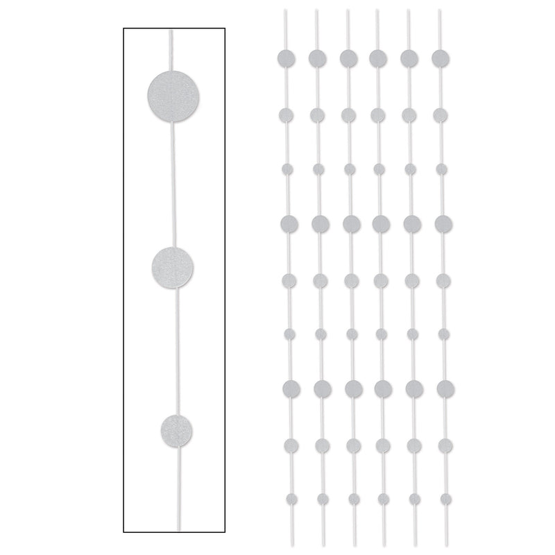 Glittered Dot Stringers – 6' – (6/Pkg) by Beistle for General Occasion Stringers