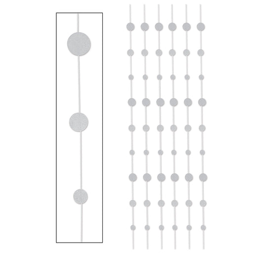Glittered Dot Stringers – 6' – (6/Pkg) by Beistle for General Occasion Stringers