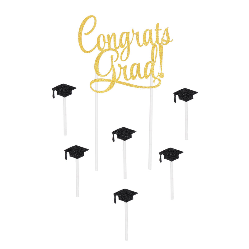Congrats Grad! Cake Topper – 5" x 8½" – (1/Pkg) by Beistle for Graduation Cake Toppers