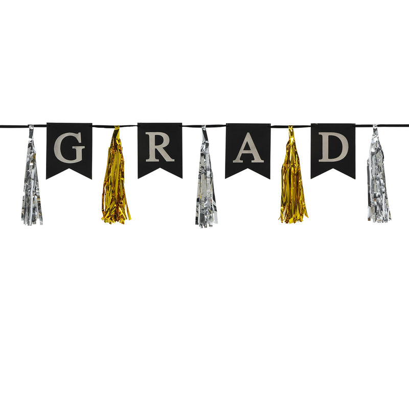 Grad Tassel Streamer – 13" x 6' 6" – (1/Pkg) by Beistle for Graduation Streamers