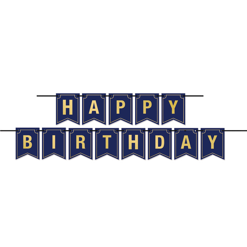 Foil Happy Birthday Streamer – 6" x 10' – (1/Pkg) by Beistle for 21st Birthday Streamers