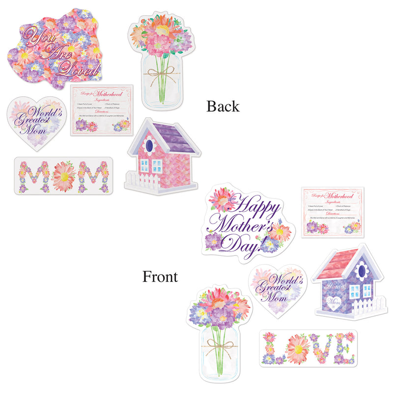 Mother's Day Cutouts – 8¾"-14¾" – (6/Pkg)