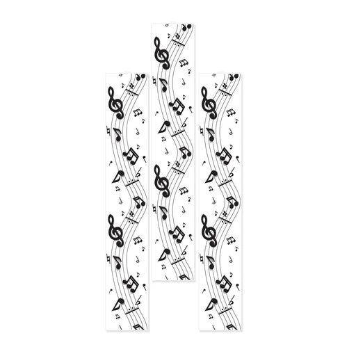 Musical Notes Party Panels – 12" x 6' – (3/Pkg) by Beistle for Music Party Panels