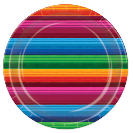 Fiesta Plates – 7" – (8/Pkg) by Beistle for Fiesta/Cinco de Mayo Plates-Dessert