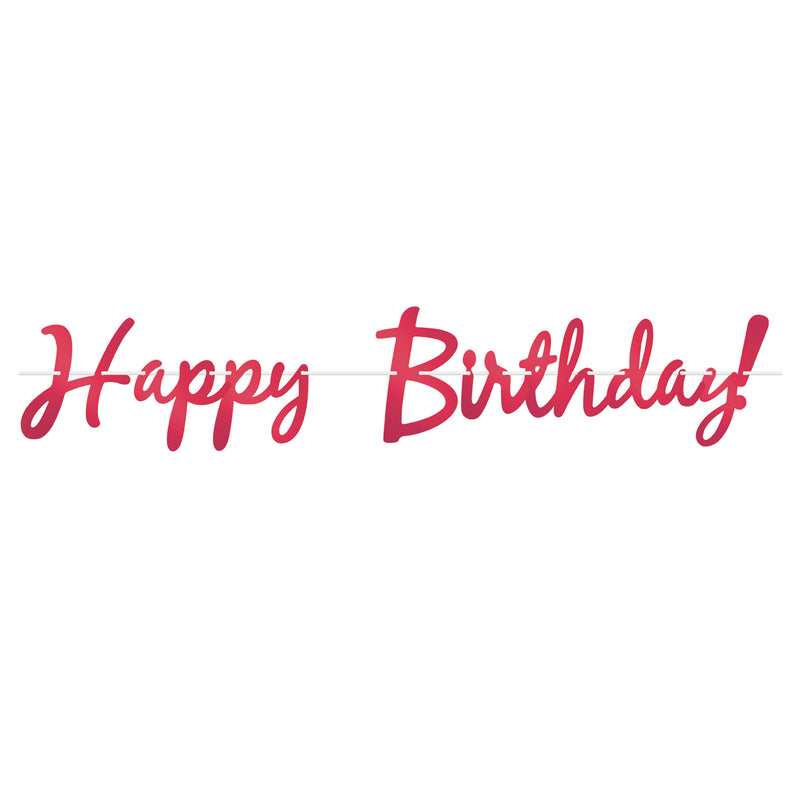 Foil Happy Birthday! Streamer – 9" x 5' – (1/Pkg) by Beistle for Birthday Streamers
