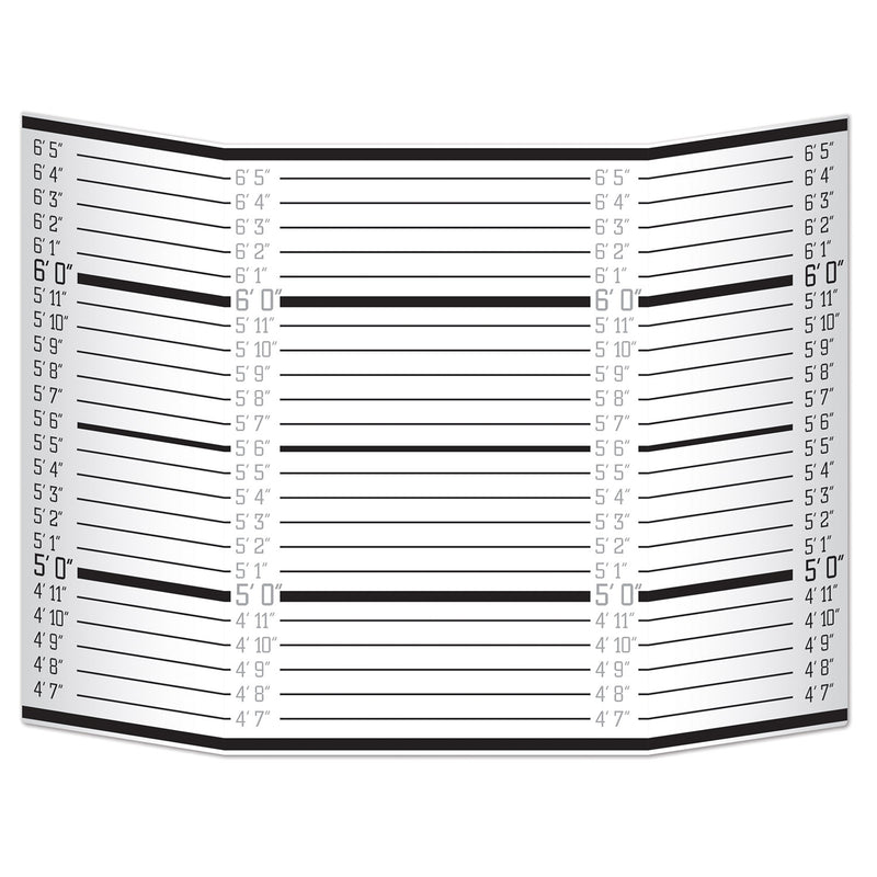 Mug Shot Lineup Photo Prop – 3' 1" x 25" – (1/Pkg) by Beistle for Crime Scene Photo Props