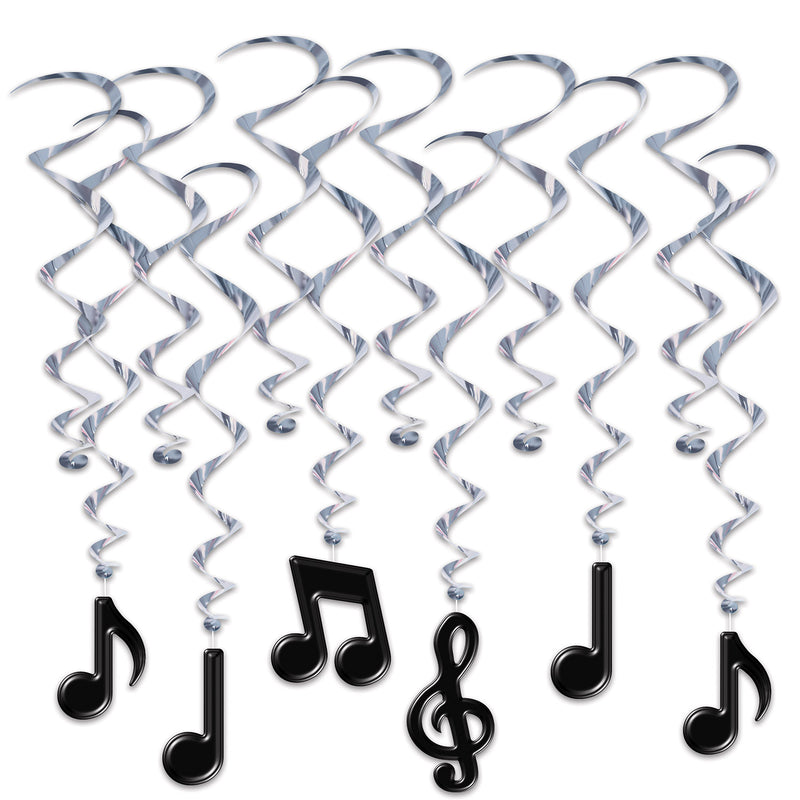 Musical Notes Whirls – 17½"-32" – (12/Pkg)