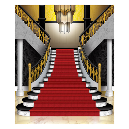 Grand Staircase Insta-Mural Photo Op – 5' x 6' – (1/Pkg) by Beistle for Awards Night Insta-Murals