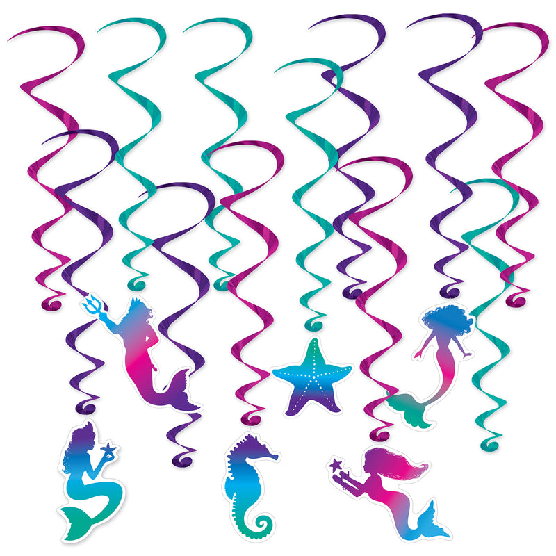 Mermaid Whirls – 17½"-29½" – (12/Pkg)