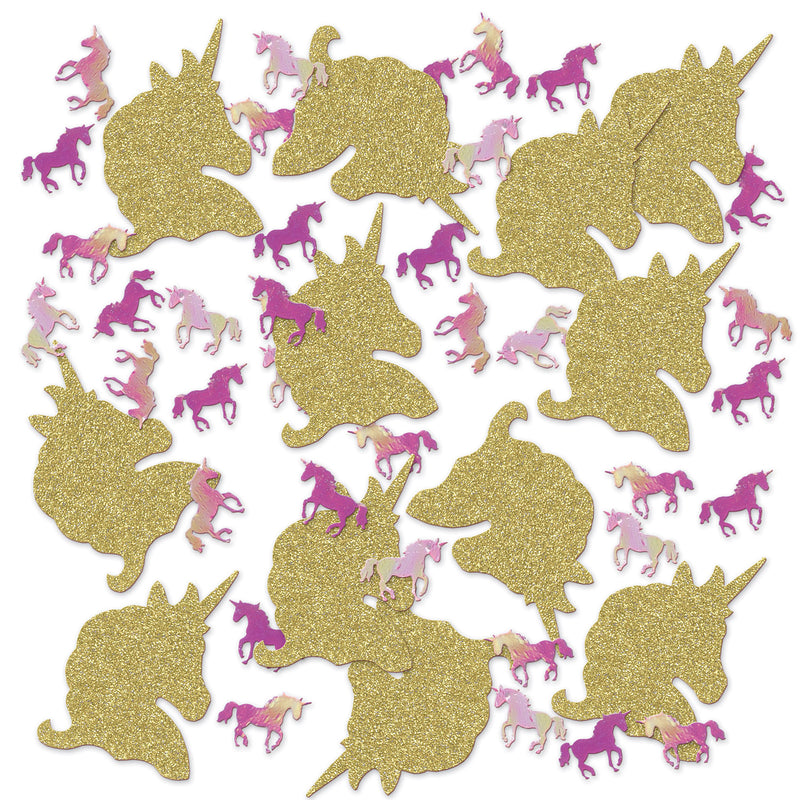 Unicorn Deluxe Sparkle Confetti – (2–½ Oz Pkgs/Pkg) by Beistle for Unicorn Deluxe Sparkle