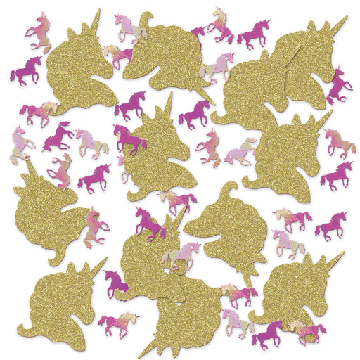 Unicorn Deluxe Sparkle Confetti – (2–½ Oz Pkgs/Pkg) by Beistle for Unicorn Deluxe Sparkle