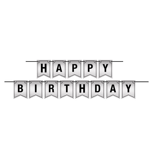 Foil Happy Birthday Streamer – 6" x 10' – (1/Pkg) by Beistle for Sweet 16 Streamers