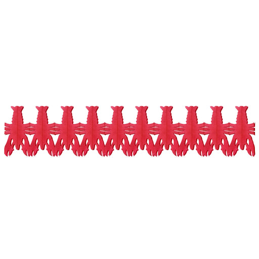 Crawfish Garland – 9" x 14' – (1/Pkg) by Beistle for Mardi Gras Tissue