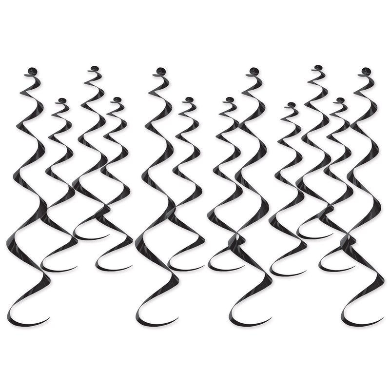 Metallic Whirls – 8-13½" & 4-25" – (12/Pkg)