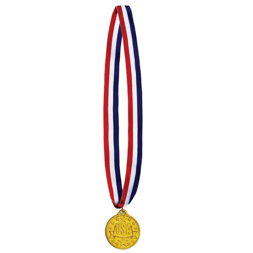 USA Medal w/Ribbon – 30" w/2" Medal – (1/Pkg) by Beistle for Sports Awards