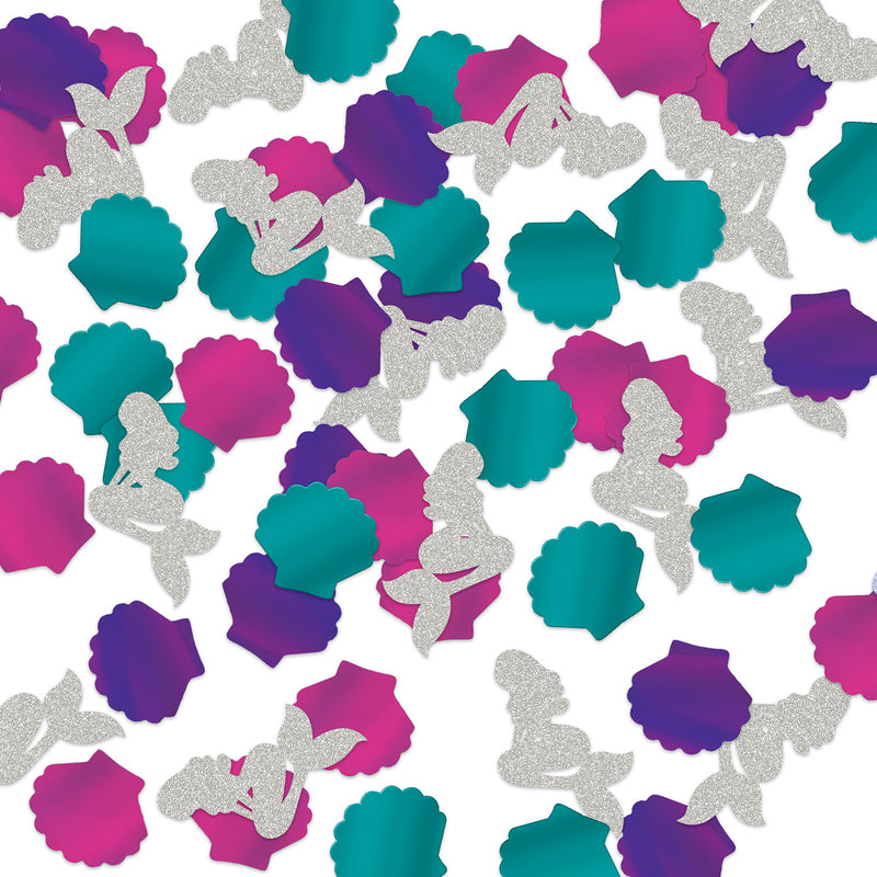 Mermaid Deluxe Sparkle Confetti – (2–½ Oz Pkgs/Pkg) by Beistle for Mermaid Deluxe Sparkle