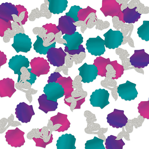 Mermaid Deluxe Sparkle Confetti – (2–½ Oz Pkgs/Pkg) by Beistle for Mermaid Deluxe Sparkle