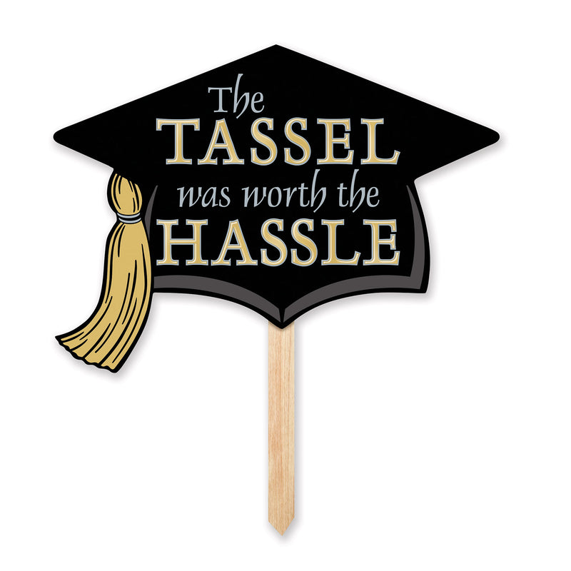 Grad Cap Yard Sign – 13" x 17½" by Beistle for Graduation Yard Signs