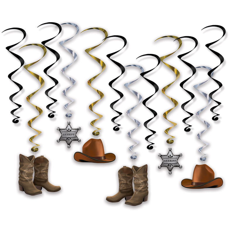 Western Whirls – 17½"-32½" – (12/Pkg)