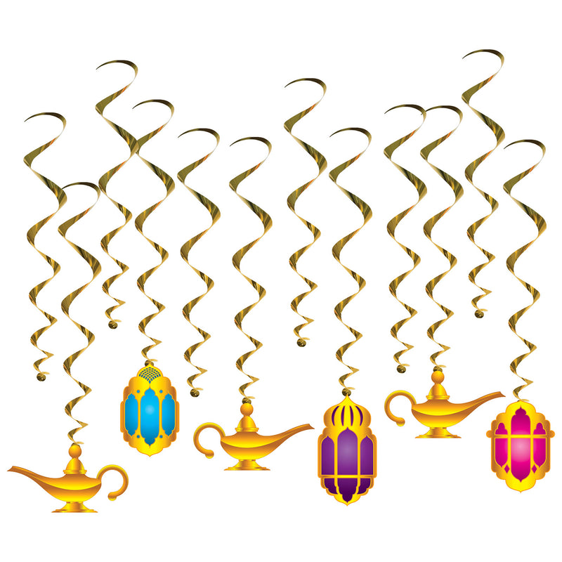 Lantern & Lamp Whirls – 17½"-32½" – (12/Pkg)
