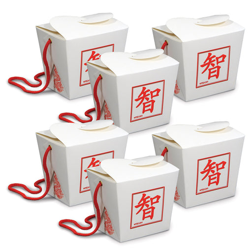 Asian Favor Boxes - Pint – 3¾" x 3¼" x 3" – (6/Pkg) by Beistle for Asian Favor Boxes