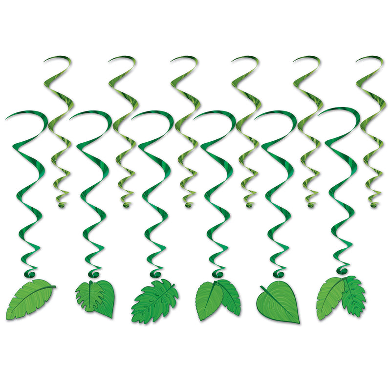 Tropical Leaves Whirls – 17½"-32¼" – (12/Pkg)