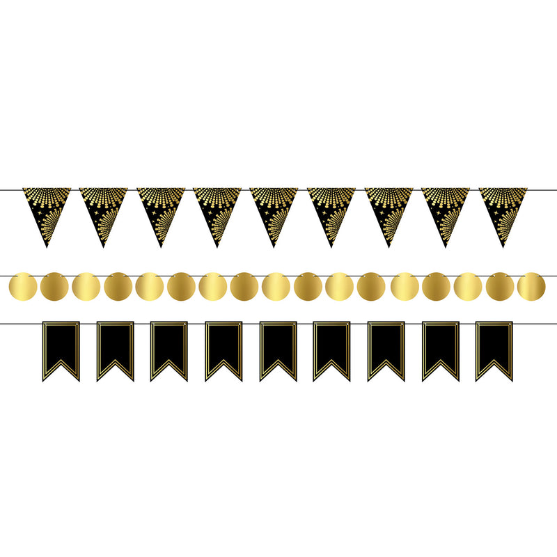 Foil Mini Streamer Kit – 2"–6" x 18' – (1/Pkg) by Beistle for Awards Night Streamers