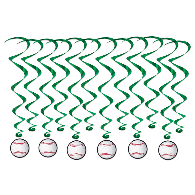 Baseball Whirls – 17½"-34" – (12/Pkg)
