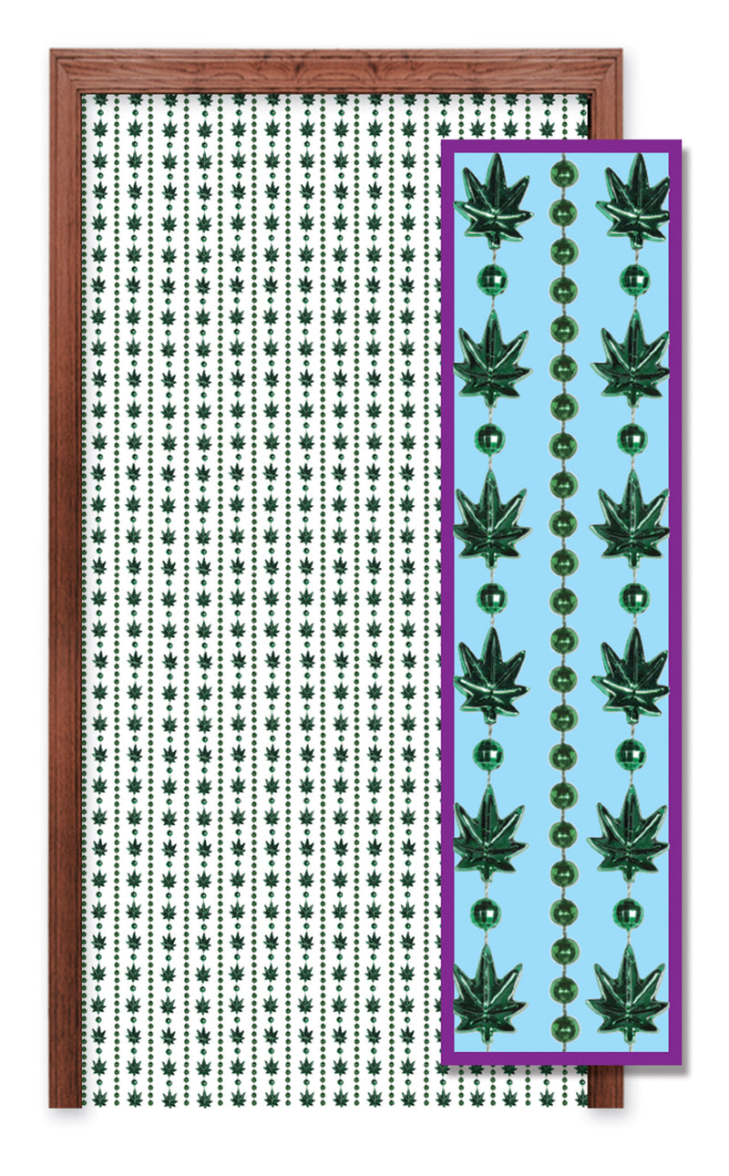 Weed Bead Curtain – 6' 6" x 24" – (1/Box) by Beistle for 420 Novelty Curtains