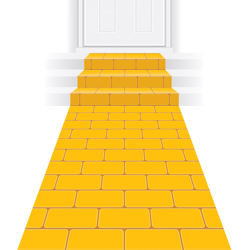 Yellow Brick Runner – 24" x 10' – (1/Pkg) by Beistle for Princess Aisle Runner