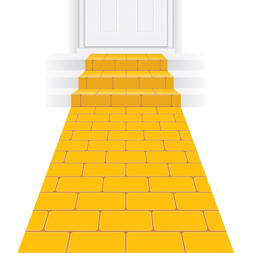 Yellow Brick Runner – 24" x 10' – (1/Pkg) by Beistle for Princess Aisle Runner