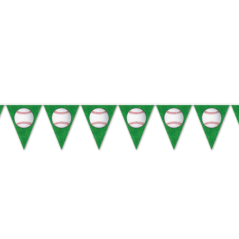 Baseball Pennant Banner – 11" x 12' – (1/Pkg) by Beistle for Baseball Pennant Banners