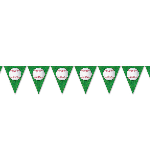 Baseball Pennant Banner – 11" x 12' – (1/Pkg) by Beistle for Baseball Pennant Banners