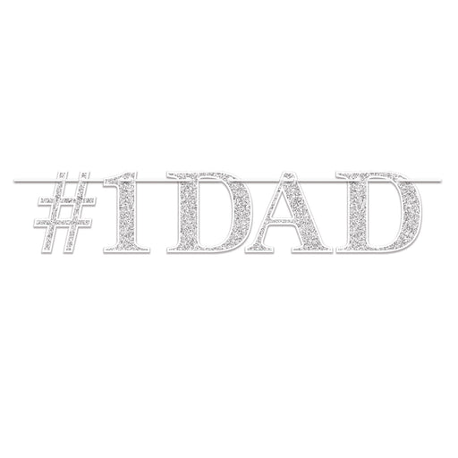 #1 Dad Streamer – 7¼" x 4' – (1/Pkg) by Beistle for Mothers/Fathers Day Streamers
