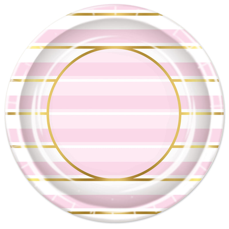 Striped Plates – 9" – (8/Pkg)